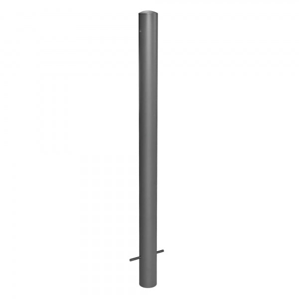 TRAFFIC-LINE Barrier Post | Heavy-Duty Steel Demarcation Bollard | Anthracite Grey | Concrete In