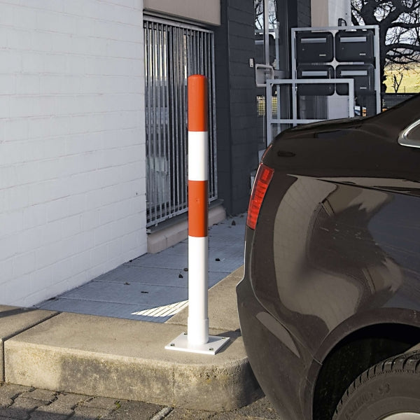 TRAFFIC-LINE Self-Righting Barrier Post | Impact-Absorbing Steel Demarcation Bollard | Surface Fix