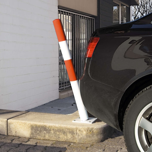 TRAFFIC-LINE Self-Righting Barrier Post | Impact-Absorbing Steel Demarcation Bollard | Surface Fix