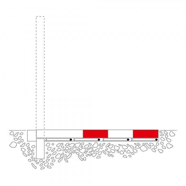 COMMANDER-PLUS Drop-Down Post | Flush-Fitting Steel Parking Barrier