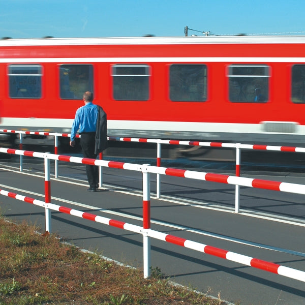 TRAFFIC-LINE Railing System | Modular Steel Traffic & Pedestrian Barrier | Urban | Surface Fix | Post Only