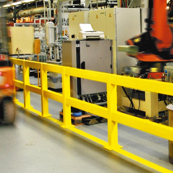 BLACK BULL HD Impact Protection Railing System | Heavy-Duty Modular Steel Barrier | 1000mmH | Indoor Use