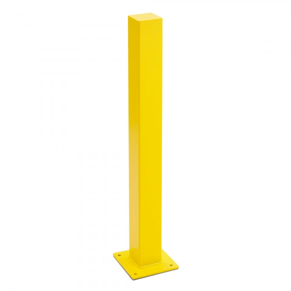 BLACK BULL HD Impact Protection Railing System - Bollard 1,000mmH - Outdoor Use - Hot Dip Galvanised + Powder Coated - Yellow