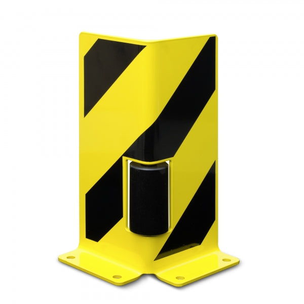 BLACK BULL Pallet Racking Protector with Guide Roller | Heavy-Duty Steel Impact Guard