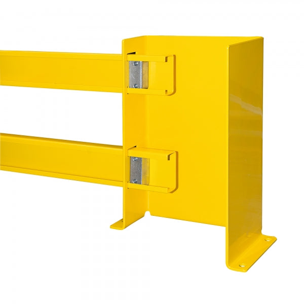 BLACK BULL Racking End Frame Protectors Type C | Hybrid Steel & Plastic Pallet Rack Guard