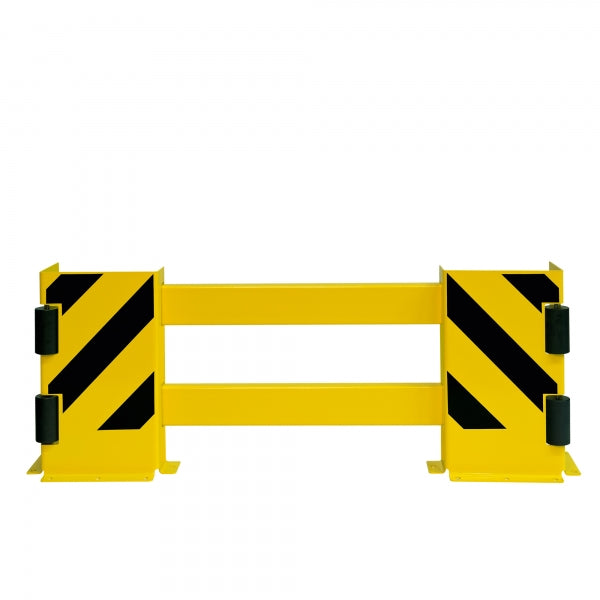 BLACK BULL Racking End Frame Protectors Type C | Hybrid Steel & Plastic Pallet Rack Guard