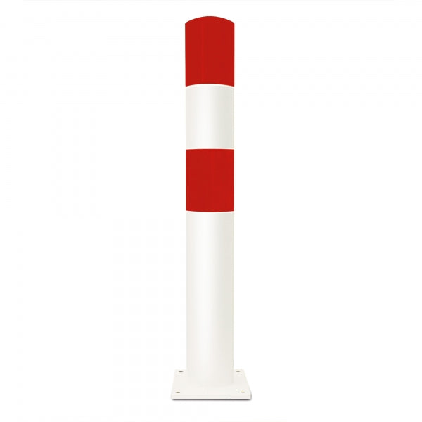 Black Bull Heavy Duty Bollard - Red/White - Surface Fix - Large