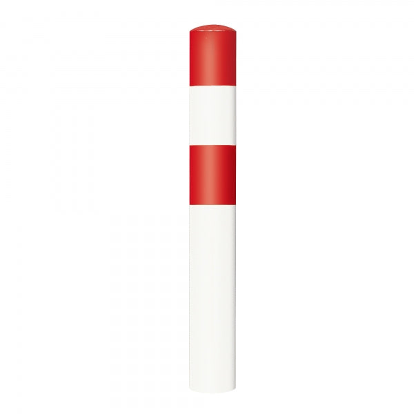 Black Bull Heavy Duty Bollard - Red/White - Concrete In - Large