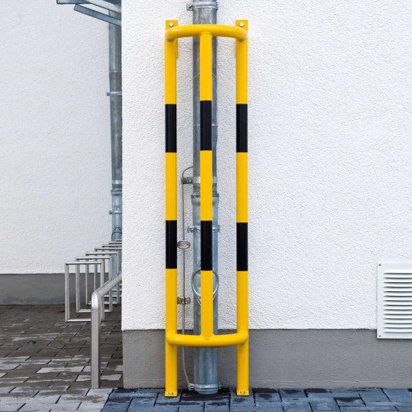 TRAFFIC-LINE Vertical Pipe Protectors Wall Mounted | Steel Pipe Protection Guards
