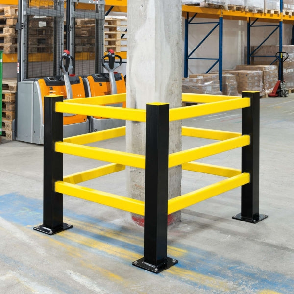 BLACK BULL Column Protection HYBRID | Yielding Steel & Plastic Column Guard