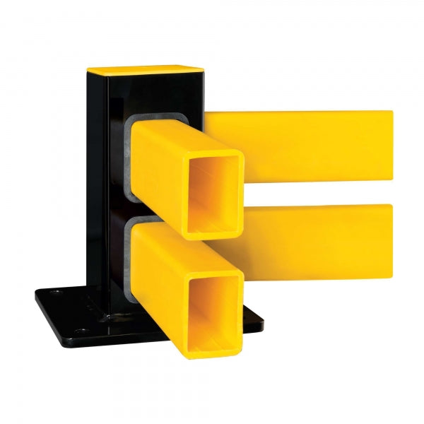 BLACK BULL Low-Level Impact Protection Barrier HYBRID | Floor-Level Steel & Plastic System