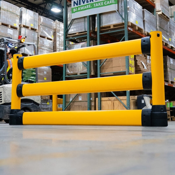 BLACK BULL FLEX+ Impact Protection Railing L-Line with Under-run Guard | Flexible Polymer Barrier