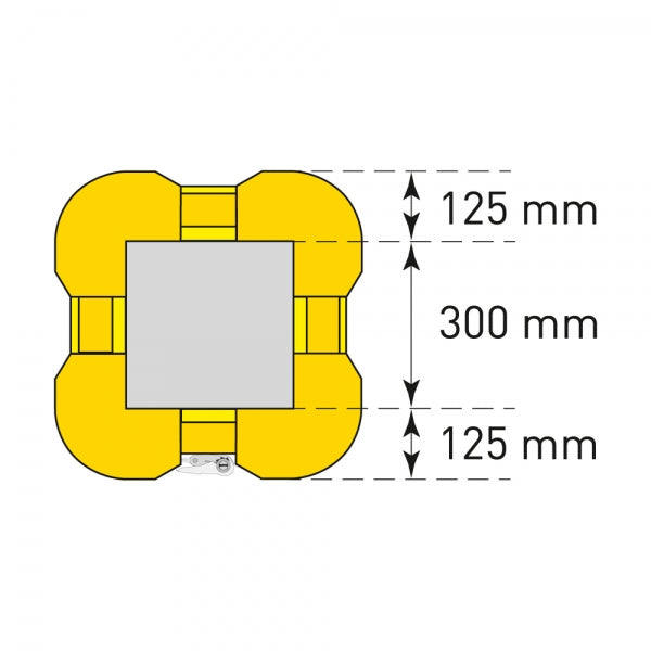 TRAFFIC-LINE Adjustable Column Protectors 1,100H x 450W x 450Bmm | Polyethylene Impact Guards
