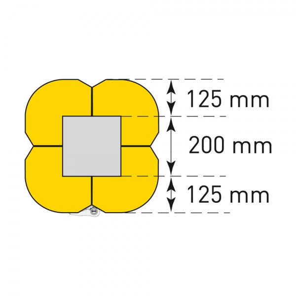 TRAFFIC-LINE Adjustable Column Protectors 1,100H x 450W x 450Bmm | Polyethylene Impact Guards