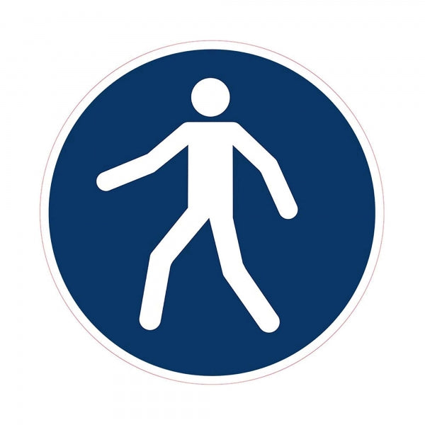 PROline Tape Mandatory Sign "Pedestrian Path" | Self-Adhesive Floor Marker