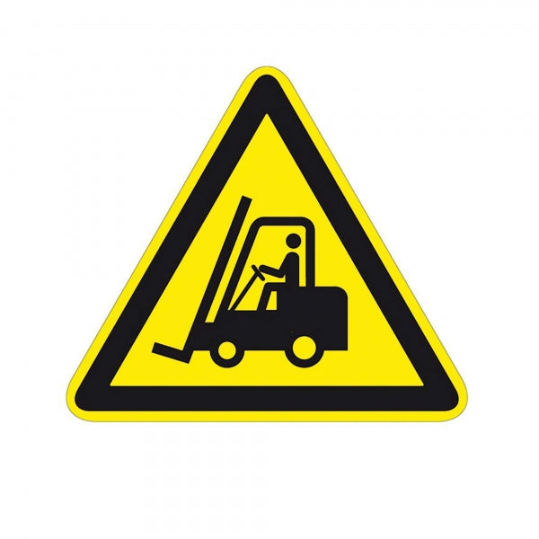 PROline Tape Warning Sign "Forklift" | Self-Adhesive Triangular Floor Marker