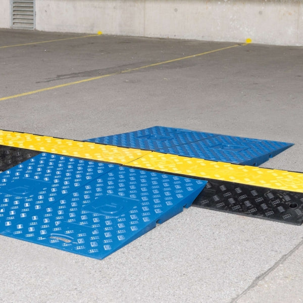 TRAFFIC-LINE Blue Wheelchair Access Ramps | For 3-Channel Cable Protectors