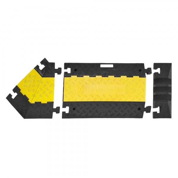 TRAFFIC-LINE Cable/Hose Protection Ramps – Large | Heavy-Duty Multi-Channel Protector