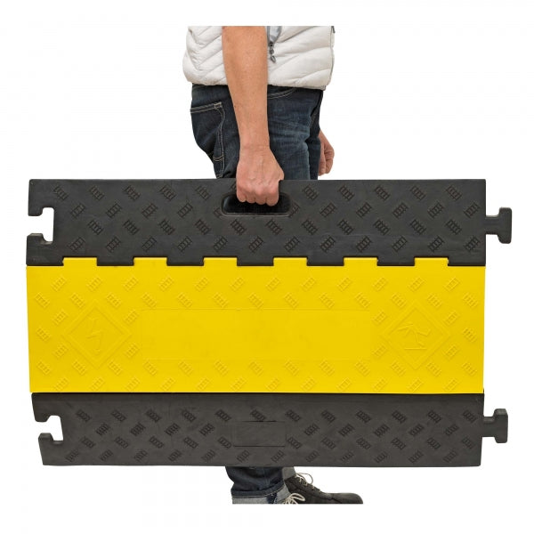 TRAFFIC-LINE Cable/Hose Protection Ramps – Medium | 5-Channel Hinged Cable Guard