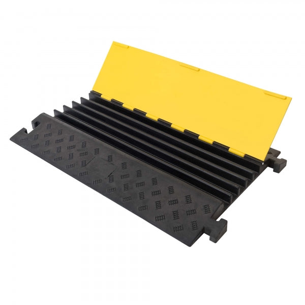 TRAFFIC-LINE Cable/Hose Protection Ramps – Medium | 5-Channel Hinged Cable Guard