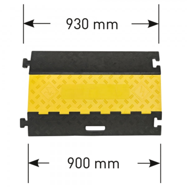 TRAFFIC-LINE Cable/Hose Protection Ramps – Medium | 5-Channel Hinged Cable Guard