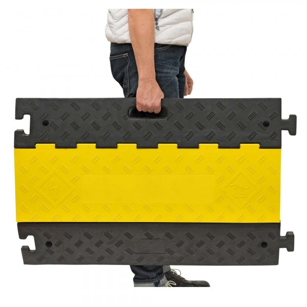 TRAFFIC-LINE Cable/Hose Protection Ramps – Large | Heavy-Duty Multi-Channel Protector