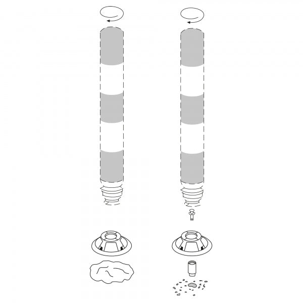 TRAFFIC-LINE Memory & Flexible Posts | Self-Righting Traffic Delineators - Post Only (no base)