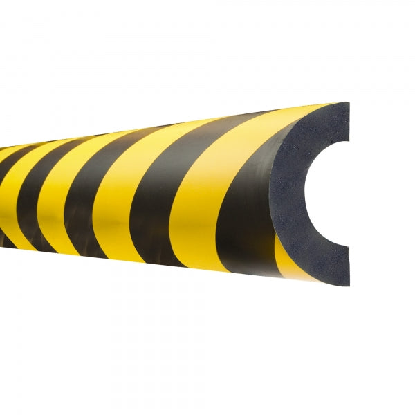 TRAFFIC-LINE Foam Pipe Protection - CURVATURE - Self-Adhesive - 1,000mm Long - Yellow/Black