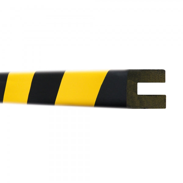 TRAFFIC-LINE Push-Fit Protection -  RECTANGLE 25/30/8 - 5,000mm Long - Yellow/Black