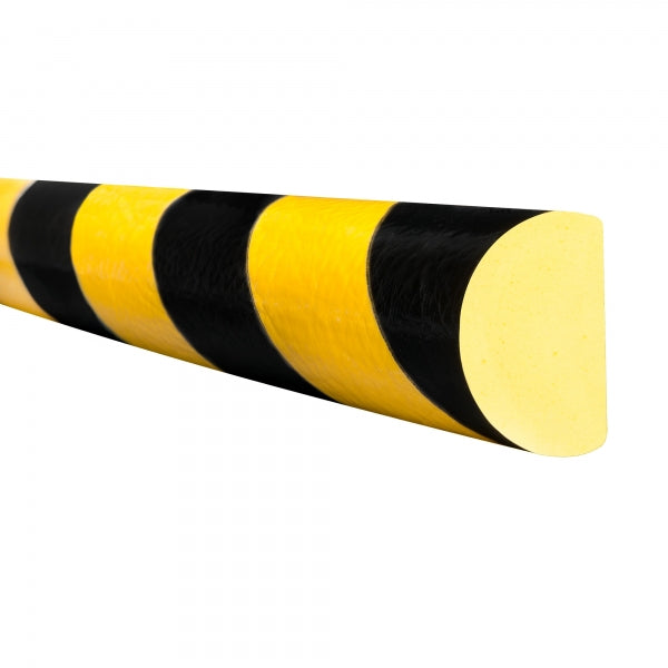 TRAFFIC-LINE Surface Protection - SEMI-CIRCULAR 32/40/32 - Self-Adhesive - 5,000mm Long - Yellow/Black