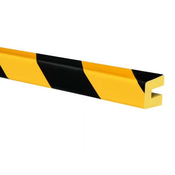 TRAFFIC-LINE Push-Fit Edge Protection - U PROFILE 30/25/8 - 1,000mm Long - Yellow/Black