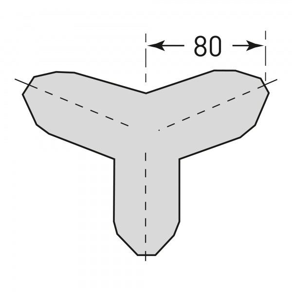 TRAFFIC-LINE External Tri-Corner Protection - TRAPEZE - Self-Adhesive - Black
