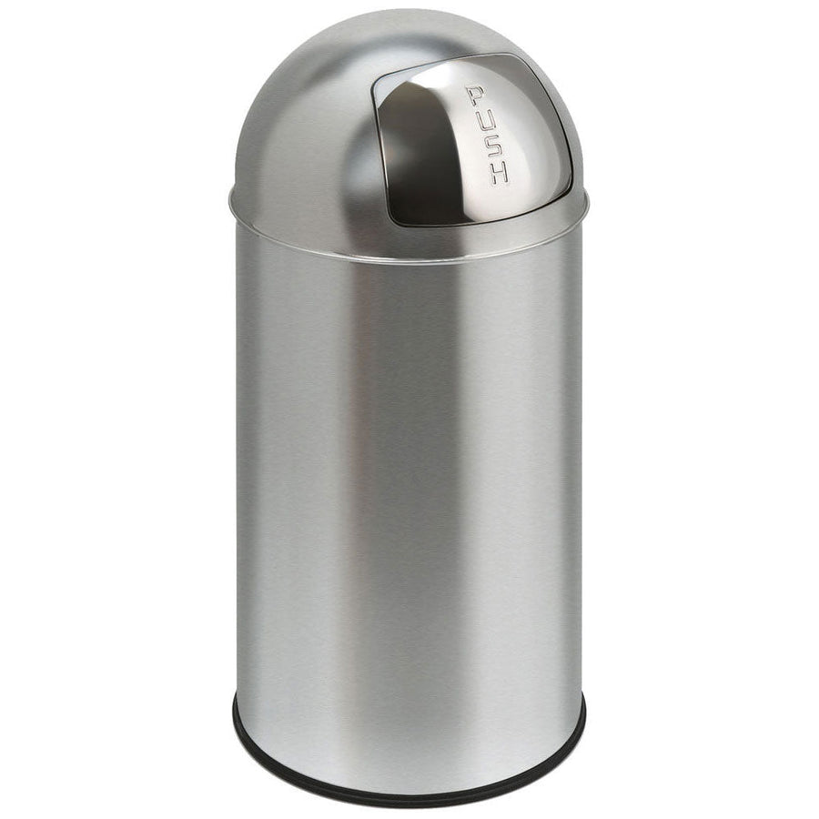 GPC Industries 40 Litre Dome Top Bin Matt Stainless Steel - IndustraCare