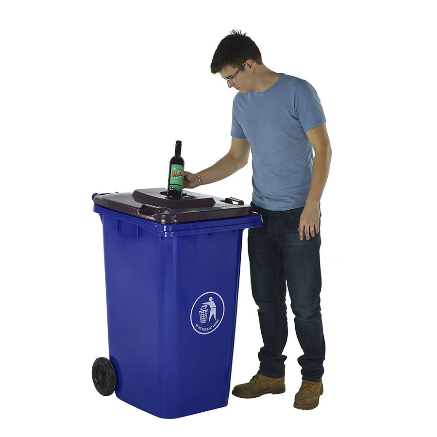 GPC Industries Wheelie Bin with Bottle Hole Lid - IndustraCare