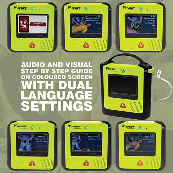 Vivest Power Beat X3 Semi-Automatic AED - IndustraCare