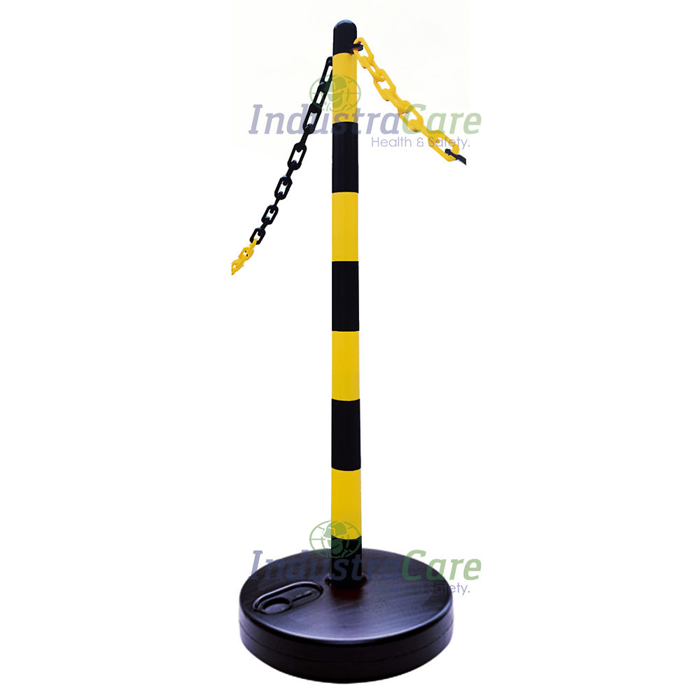 Guarda Chain Post Set - Circular Fillable Bases - IndustraCare