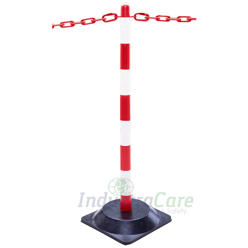 Guarda Chain Post Set - Hard Rubber Square Bases - IndustraCare
