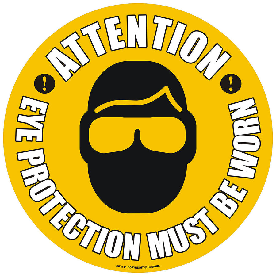 PROline Floor Sign: Attention Eye Protection Must Be Worn - IndustraCare