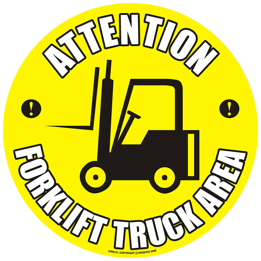 PROline Floor Sign: Attention Forklift Truck Area - IndustraCare